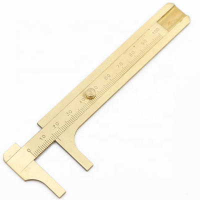 80MM 100MM Brass Mini Metric Inch Conversion Slide Caliper Vernier Caliper