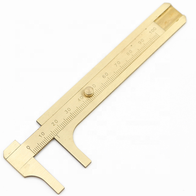 80MM 100MM Brass Mini Metric Inch Conversion Slide Caliper Vernier Caliper