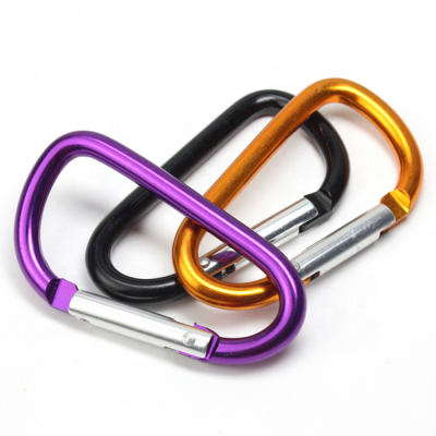 Wholesale Size 5# Colorful Aluminum D Hook aluminum carabiner hook S shape carabiner