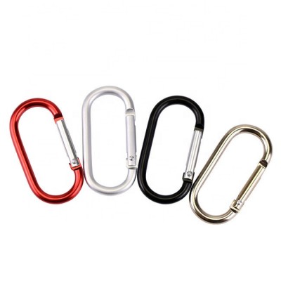 Aluminum oval carabiner colorful oval hook 5cm 6cm S shape carabiner